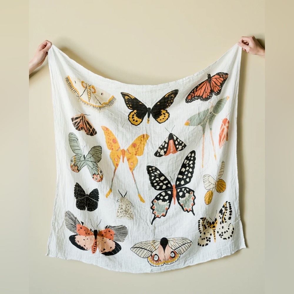 Clementine kids butterfly collector muslin swaddle